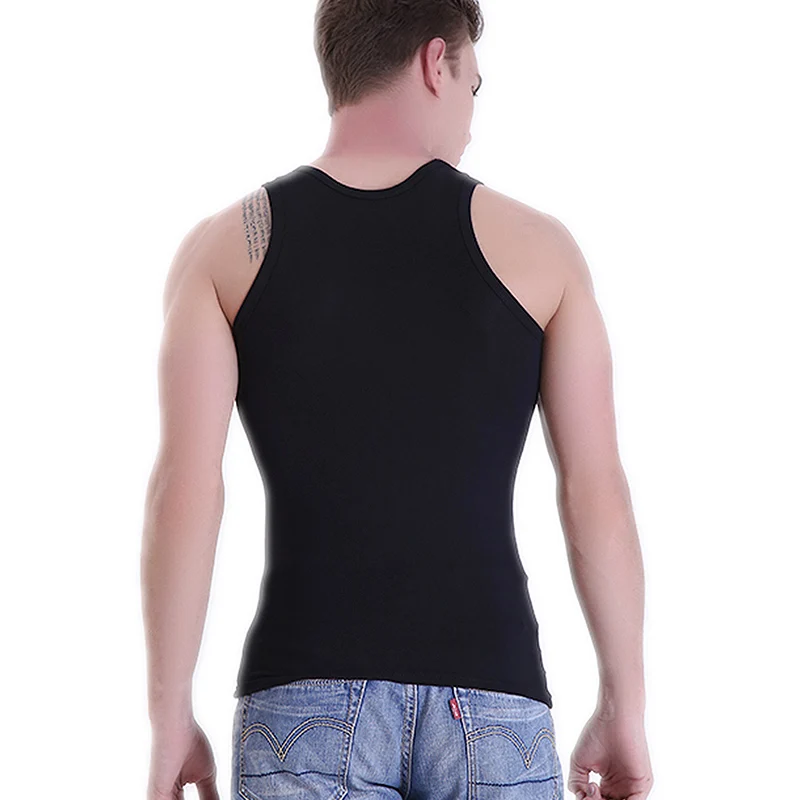 1/3 Piece Men's Four Season Solid Color Plus Size Vest Comfortable Pure Cotton Youth Sports And Fitness Top Middle-aged Base T