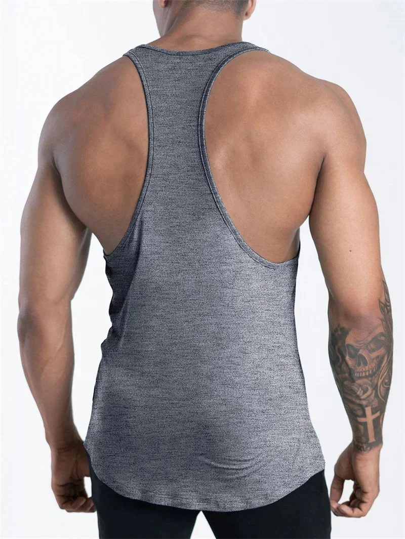 NEW Men's Fitness Tank Top Summer Training Undershirt Men Basketball Quick-Dry Breathable Loose Tank Top Men Casual Sports Vest