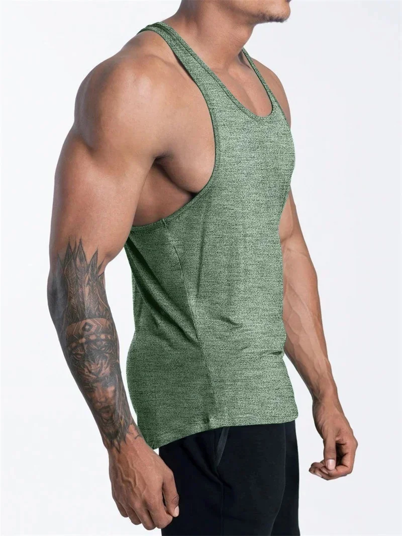 NEW Men's Fitness Tank Top Summer Training Undershirt Men Basketball Quick-Dry Breathable Loose Tank Top Men Casual Sports Vest