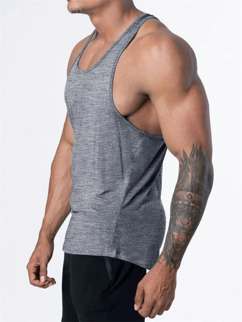 NEW Men's Fitness Tank Top Summer Training Undershirt Men Basketball Quick-Dry Breathable Loose Tank Top Men Casual Sports Vest