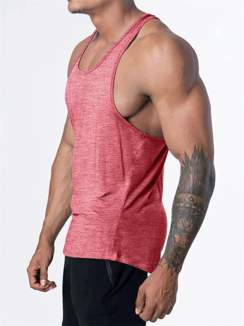 NEW Men's Fitness Tank Top Summer Training Undershirt Men Basketball Quick-Dry Breathable Loose Tank Top Men Casual Sports Vest