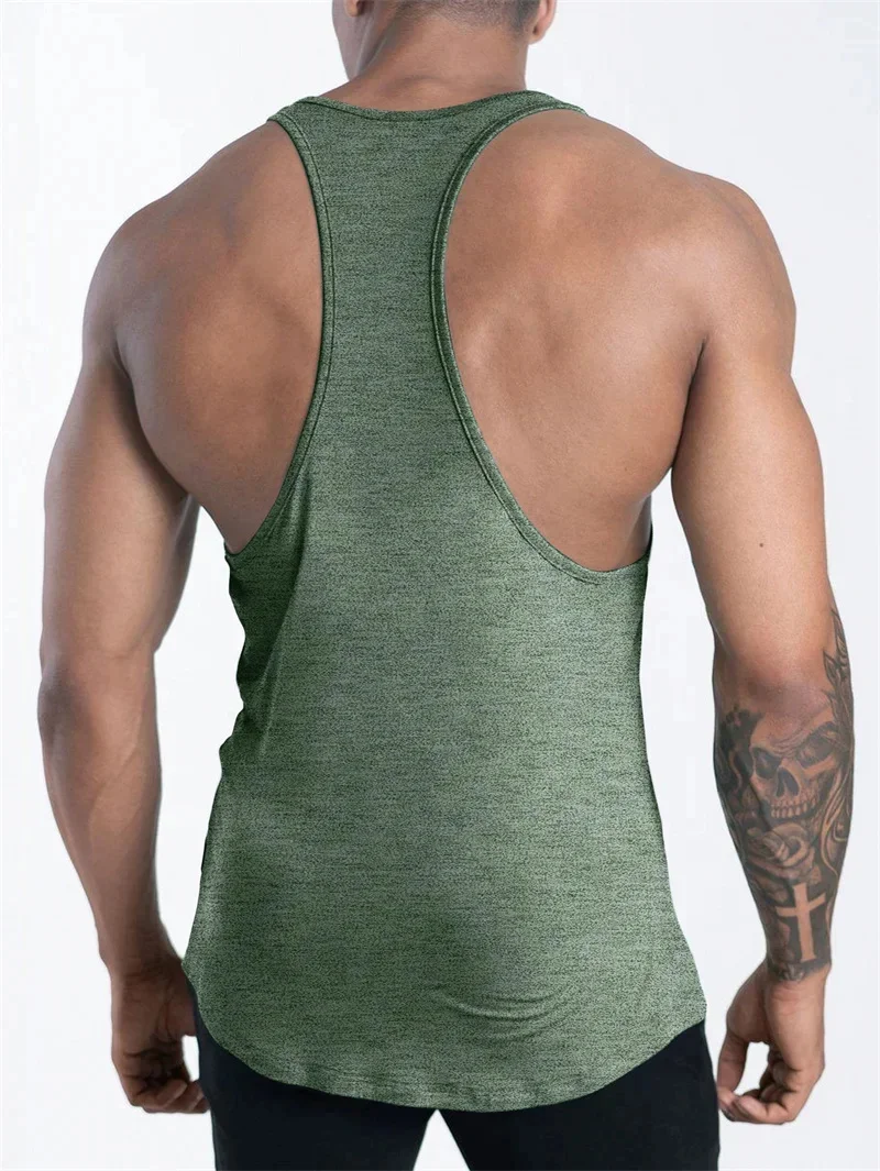 NEW Men's Fitness Tank Top Summer Training Undershirt Men Basketball Quick-Dry Breathable Loose Tank Top Men Casual Sports Vest