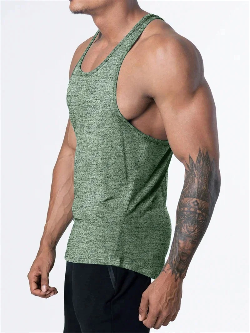 NEW Men's Fitness Tank Top Summer Training Undershirt Men Basketball Quick-Dry Breathable Loose Tank Top Men Casual Sports Vest