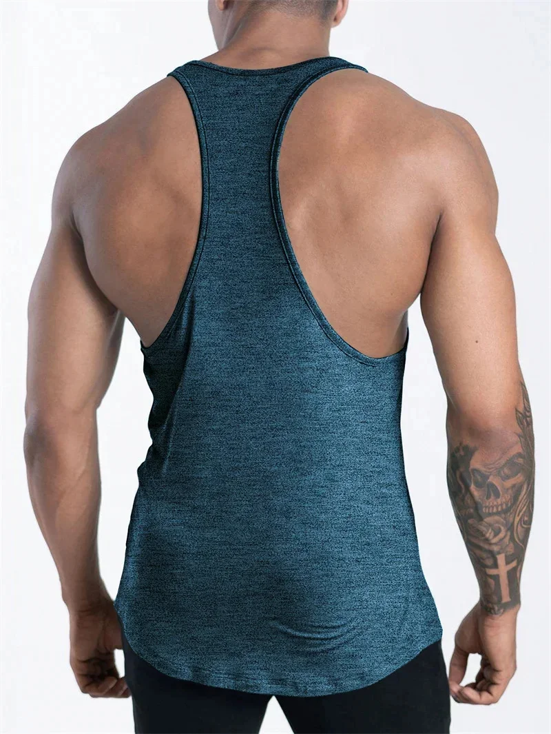 NEW Men's Fitness Tank Top Summer Training Undershirt Men Basketball Quick-Dry Breathable Loose Tank Top Men Casual Sports Vest