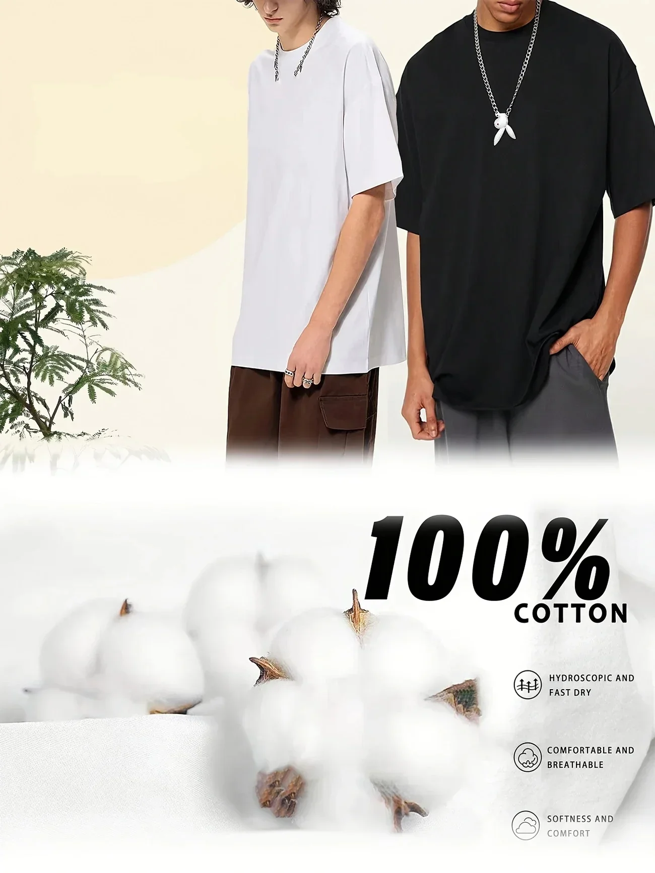 Hot Sales Mens T-shirt Cotton Solid Color Short Sleeved High Quality Casual Tees Outdoor Sports Jogging Soft Black White T-shirt