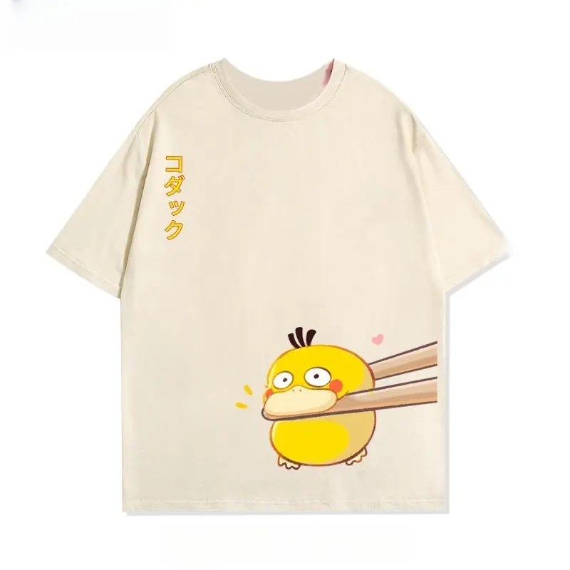Anime Pokémon Graphic Printed T-shirt Men's and Women's T-shirt Men's Tops Harajuku Y2K T-shirt 2026 Summer New Tee Streetwear
