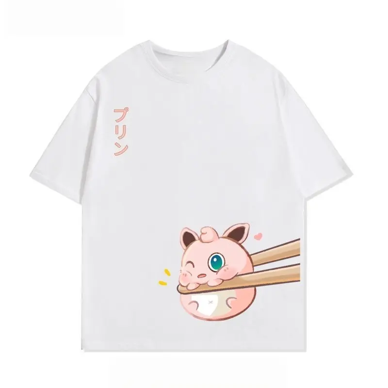 Anime Pokémon Graphic Printed T-shirt Men's and Women's T-shirt Men's Tops Harajuku Y2K T-shirt 2026 Summer New Tee Streetwear