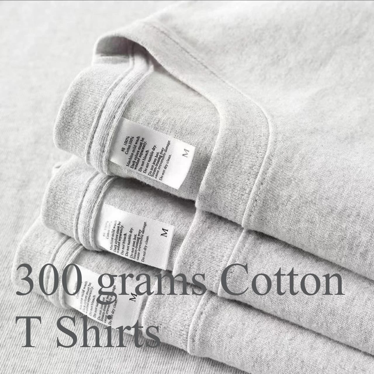 Summer 100% Cotton Men Women T Shirt 300 grams Heavyweight Round Neck Casual Shirt for Men Women Basic Tee