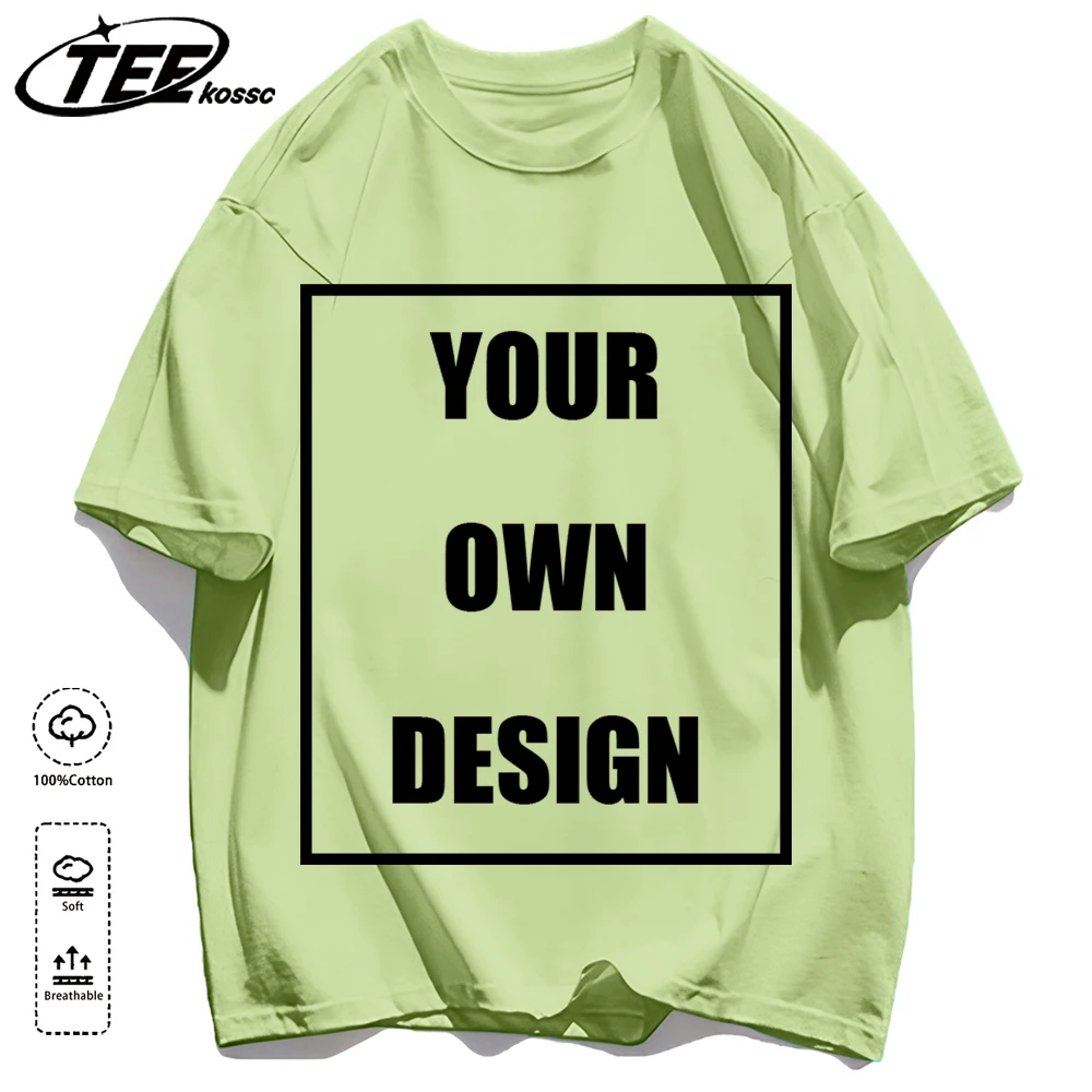 Men's Personalized T-shirt 100%Cotton Tee Custom Shirt Make Your Design Logo Text Men Women Design Your Gift Couple Tshirt