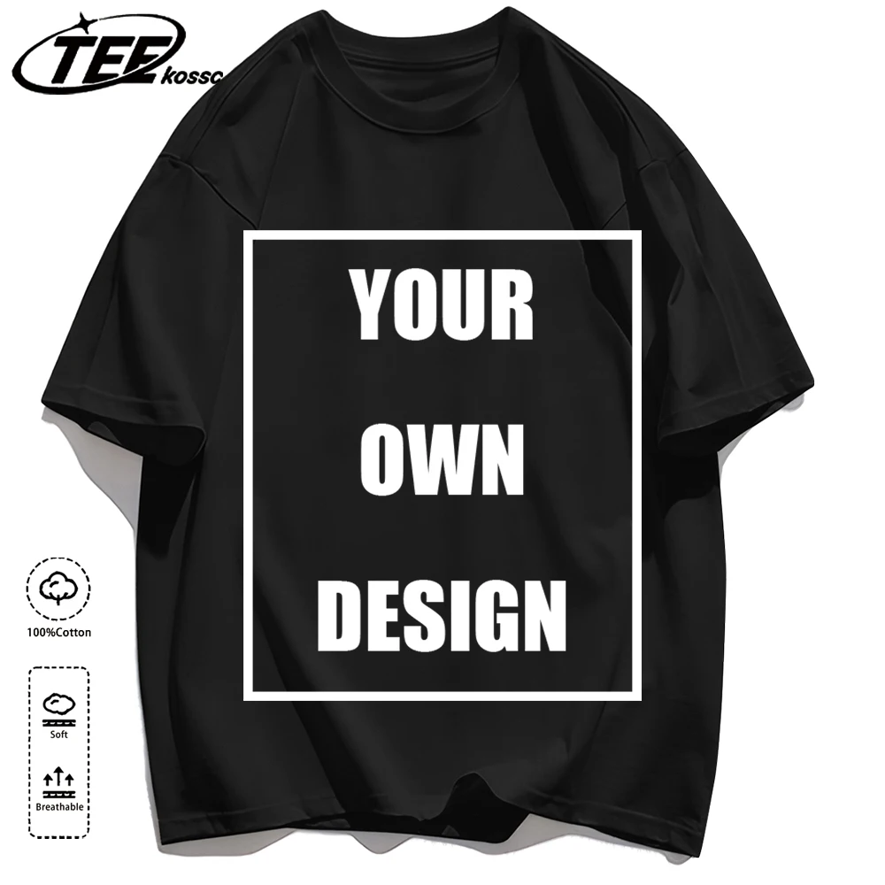 Men's Personalized T-shirt 100%Cotton Tee Custom Shirt Make Your Design Logo Text Men Women Design Your Gift Couple Tshirt
