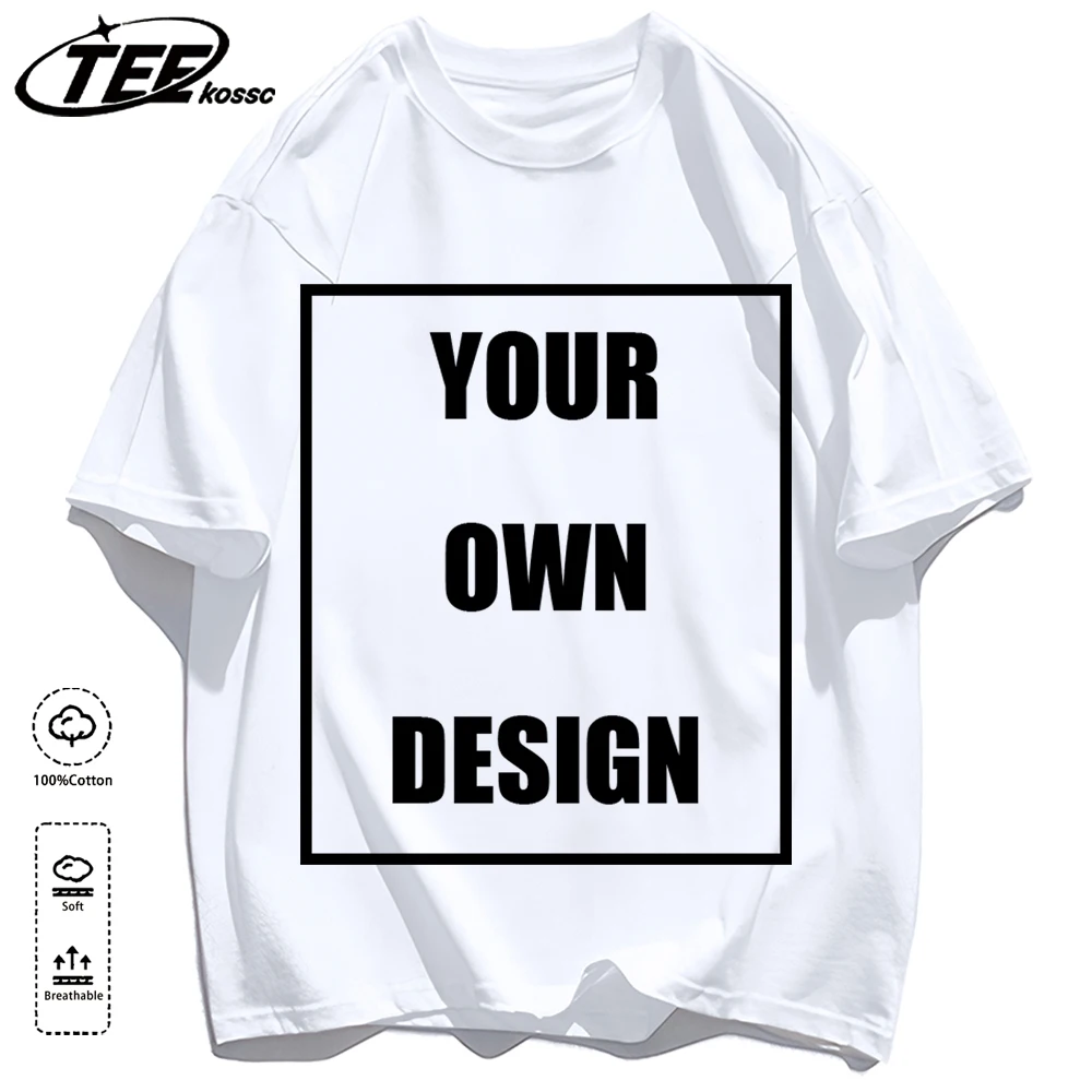 Men's Personalized T-shirt 100%Cotton Tee Custom Shirt Make Your Design Logo Text Men Women Design Your Gift Couple Tshirt