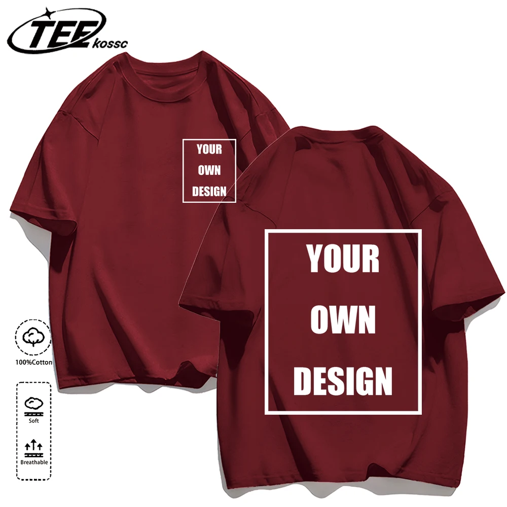 Men's Personalized T-shirt 100%Cotton Tee Custom Shirt Make Your Design Logo Text Men Women Design Your Gift Couple Tshirt
