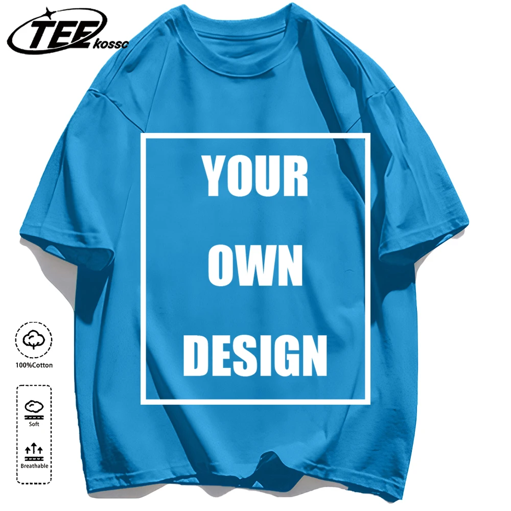 Men's Personalized T-shirt 100%Cotton Tee Custom Shirt Make Your Design Logo Text Men Women Design Your Gift Couple Tshirt