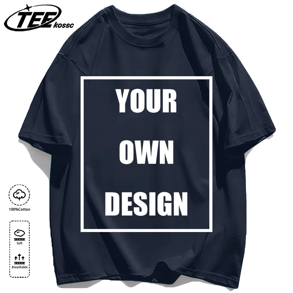 Men's Personalized T-shirt 100%Cotton Tee Custom Shirt Make Your Design Logo Text Men Women Design Your Gift Couple Tshirt