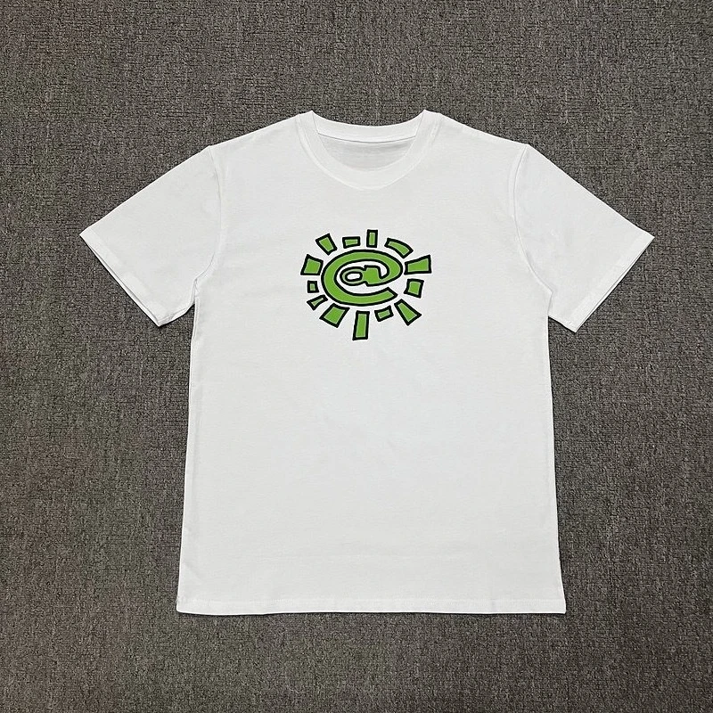 2026 Men Sun Roll Classic Basic Short Sleeve Beauty Trend High Street Summer Loose Cotton Couple T-shirt