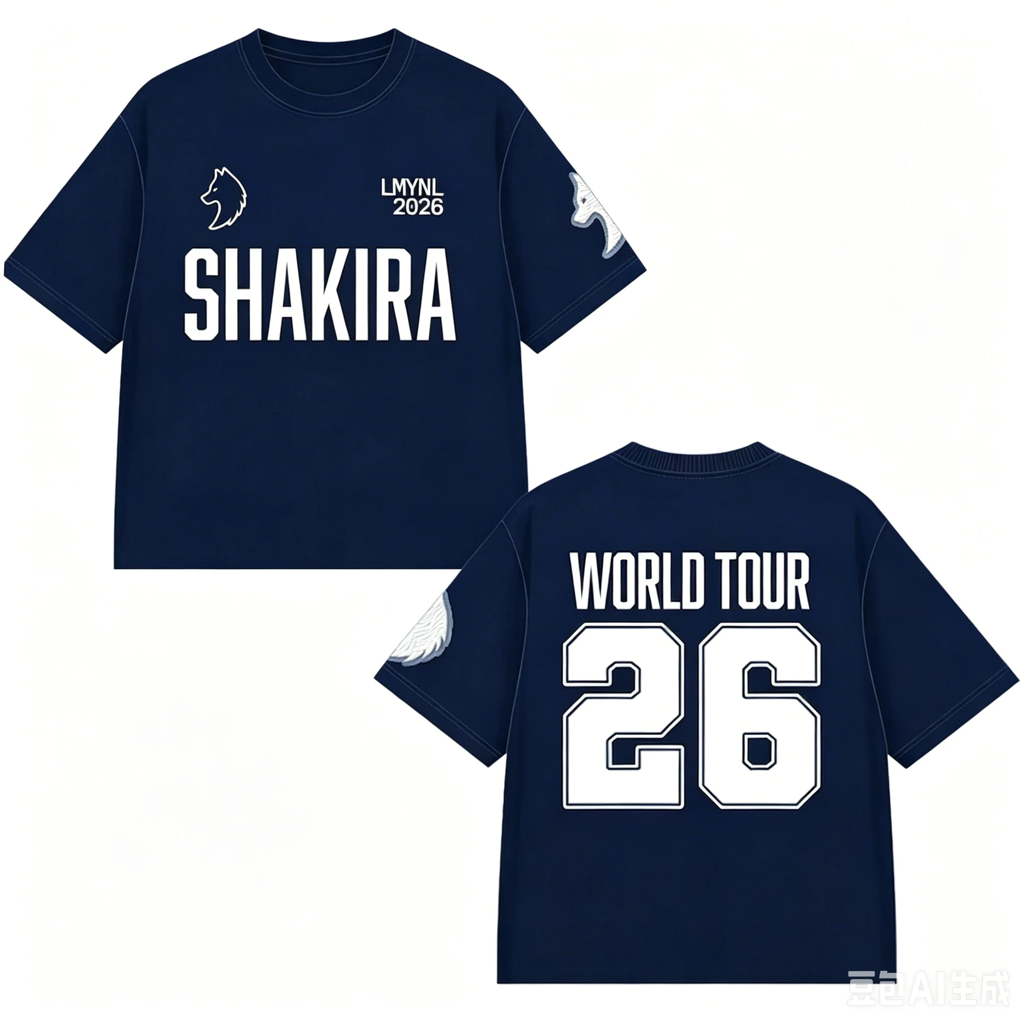 2026 Shakira LMYNL World Tour Printed Summer T-shirt 100%Cotton Men's Women's Popular FashionCasual Tshirt Y2k Tops