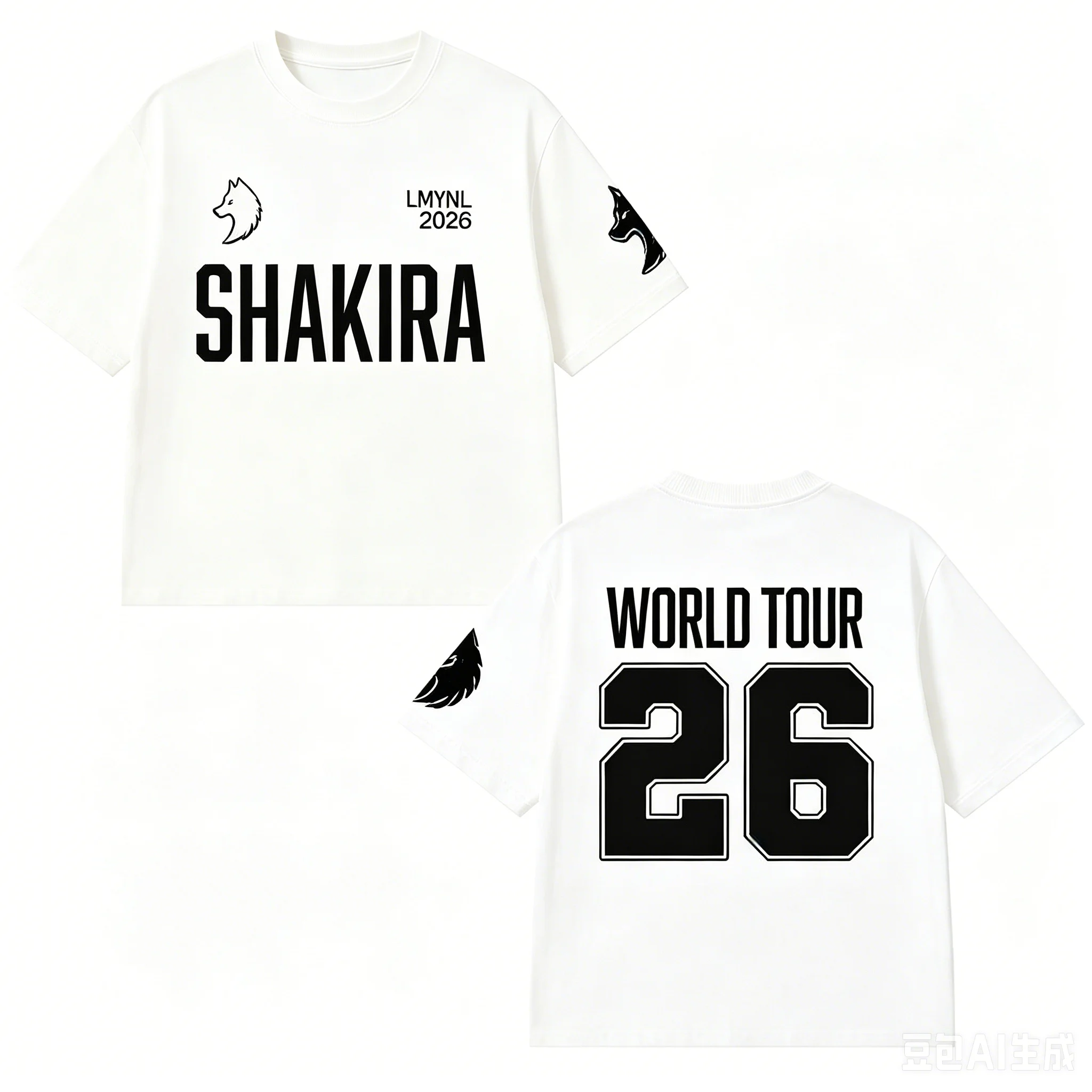 2026 Shakira LMYNL World Tour Printed Summer T-shirt 100%Cotton Men's Women's Popular FashionCasual Tshirt Y2k Tops