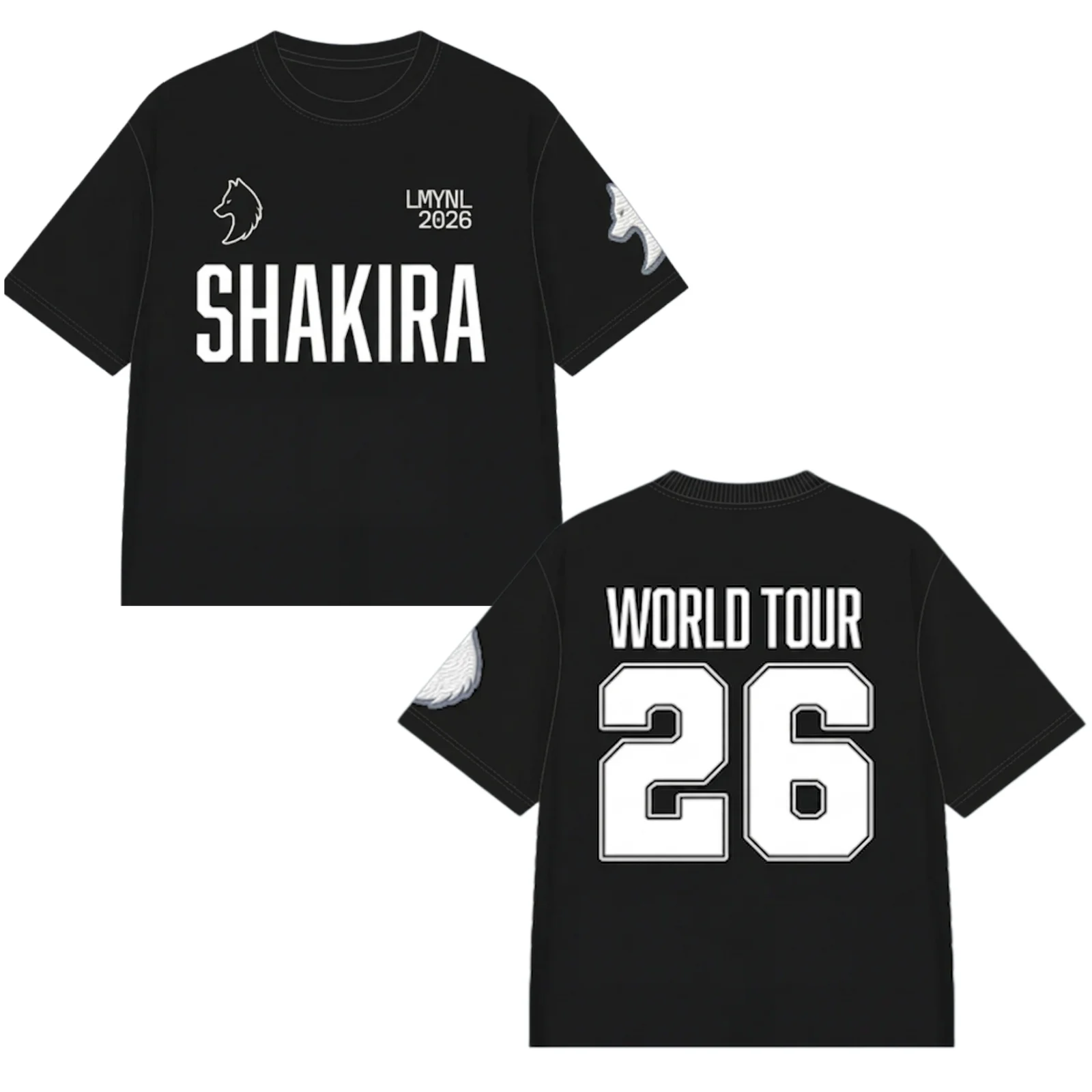 2026 Shakira LMYNL World Tour Printed Summer T-shirt 100%Cotton Men's Women's Popular FashionCasual Tshirt Y2k Tops