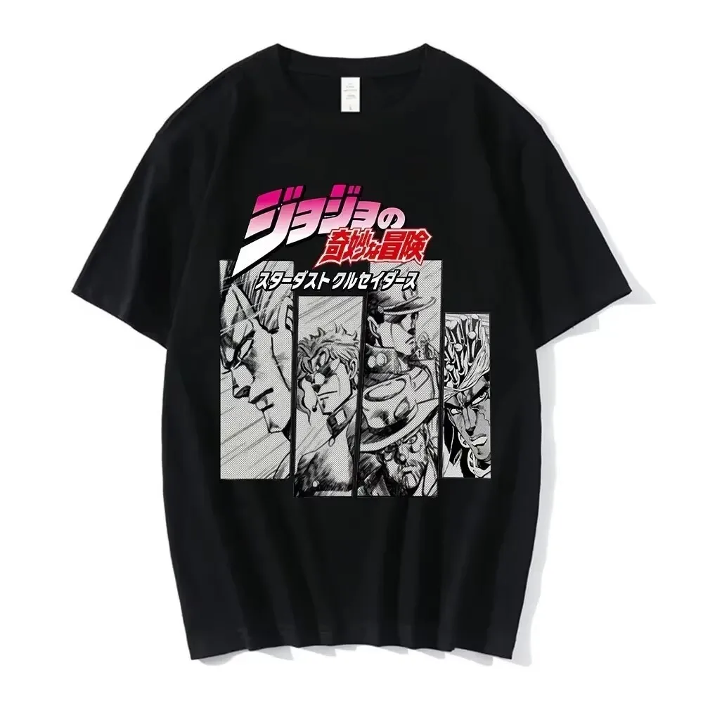 Anime Jojo 7 Steel Ball Run Charlie Kirk & Gyro Zeppeli Graphic Cotton Unisex Shirt 2026 Summer New Y2k Short Sleeve T Shirt