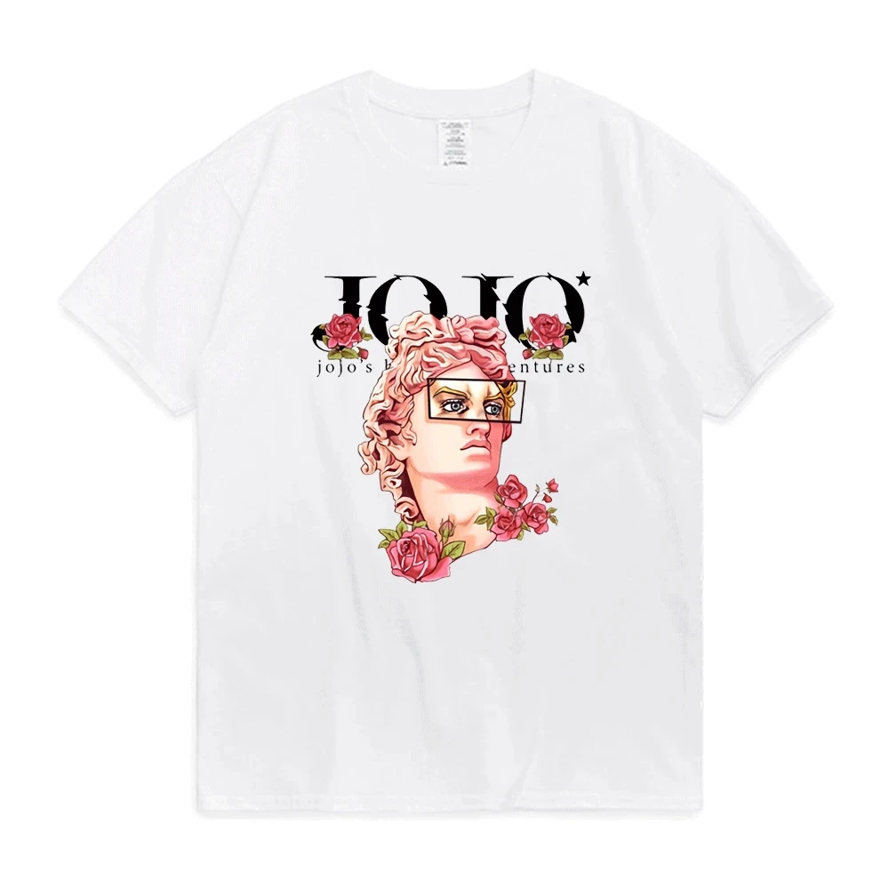 Anime Jojo 7 Steel Ball Run Charlie Kirk & Gyro Zeppeli Graphic Cotton Unisex Shirt 2026 Summer New Y2k Short Sleeve T Shirt