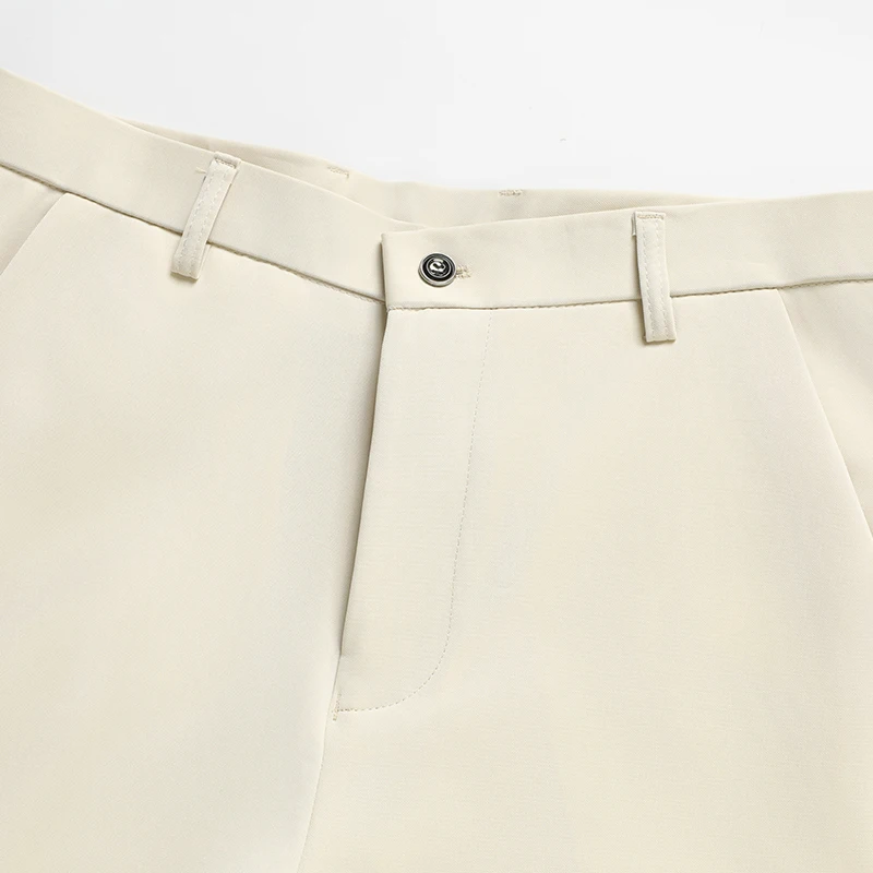 29-42 Men's Summer Pants Thin Straight Stretch Casual Pants with No Trace No Ironing Fabric Silky and Cool Feeling