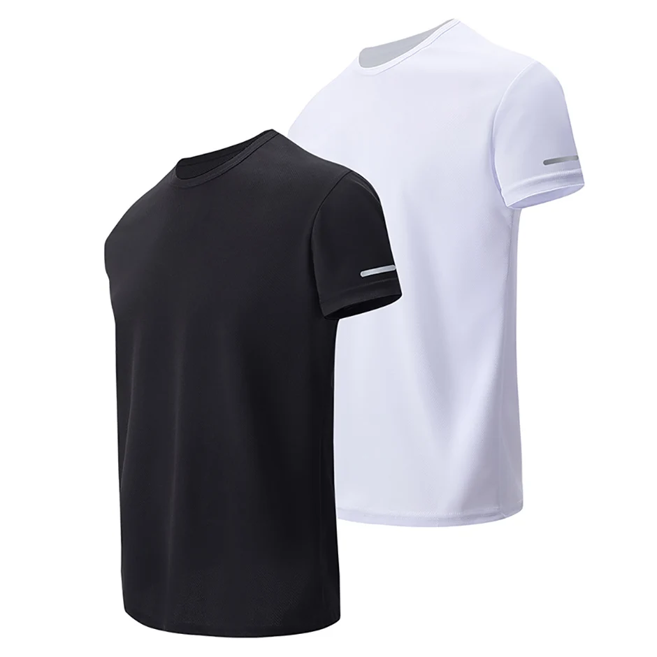 1/4 Pcs Summer Men's Leisure Sports Multicolor Quick-drying Short-sleeved Teens Loose Solid Color Running Fitness Playing T-shir