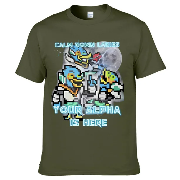 Calm Down Ladies Your Alpha Is Here Berdly Deltarune Accessories Unisex T Shirt High Quality Cotton Tee Print T-shirt Clothes