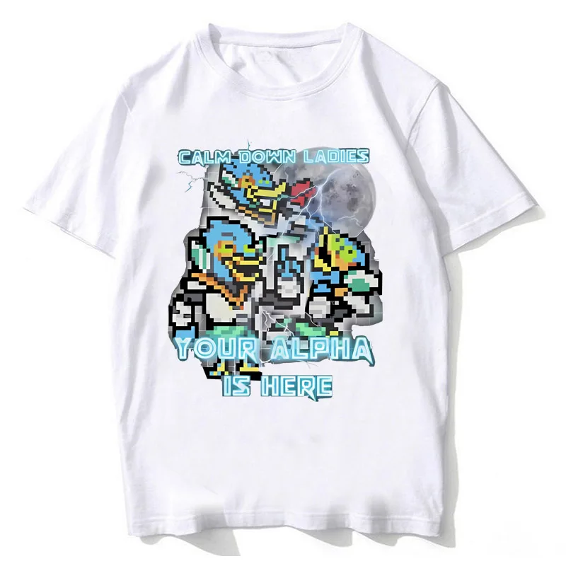 Calm Down Ladies Your Alpha Is Here Berdly Deltarune Accessories Unisex T Shirt High Quality Cotton Tee Print T-shirt Clothes