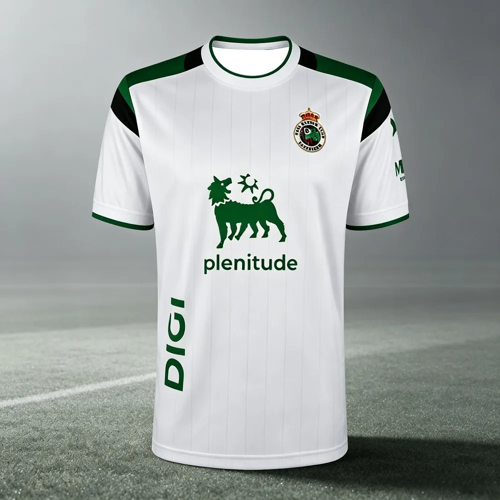 26-27 Hot Selling Unisex Racing Santander Home Kit Football Jersey Summer Breathable Quick-Dry for Men Women Fashion T-shirt