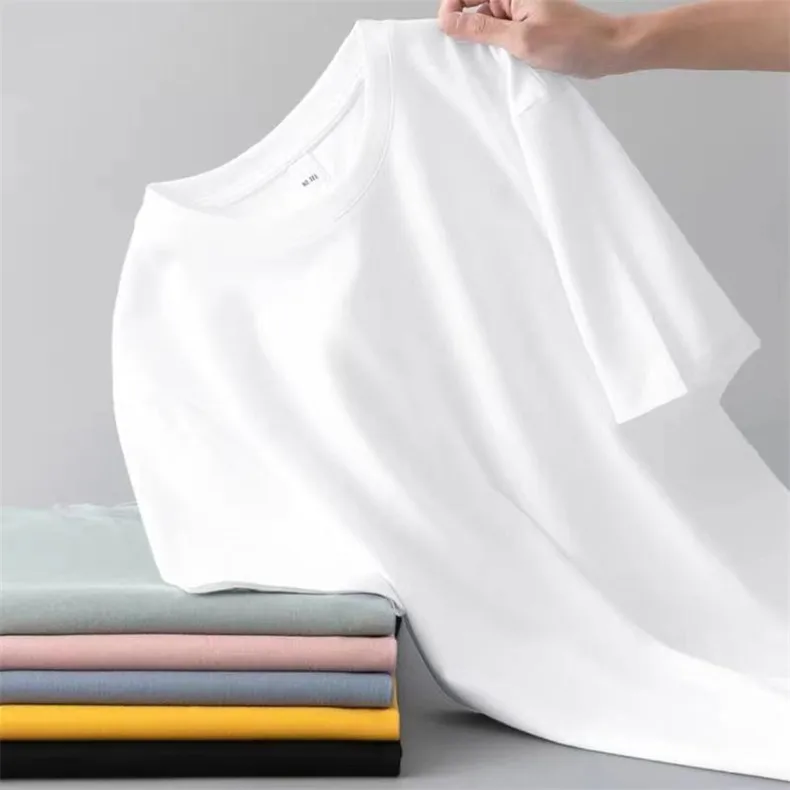 Pure Cotton T-Shirts Men Women Summer Cotton Male Tshirt Casual Short Sleeves Tee Shirt Female Basic Plain Tops Oversized S-5XL