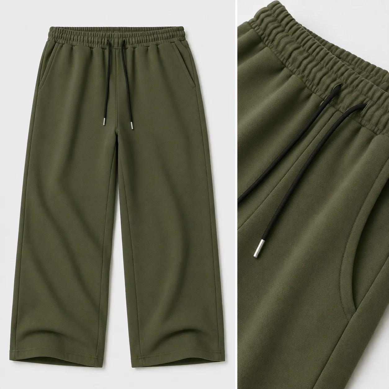 Men's Large Size Oversized Wide-Leg Sweatpants - Loose-Fit Trousers with Elastic Waist Breathable Winter Pants