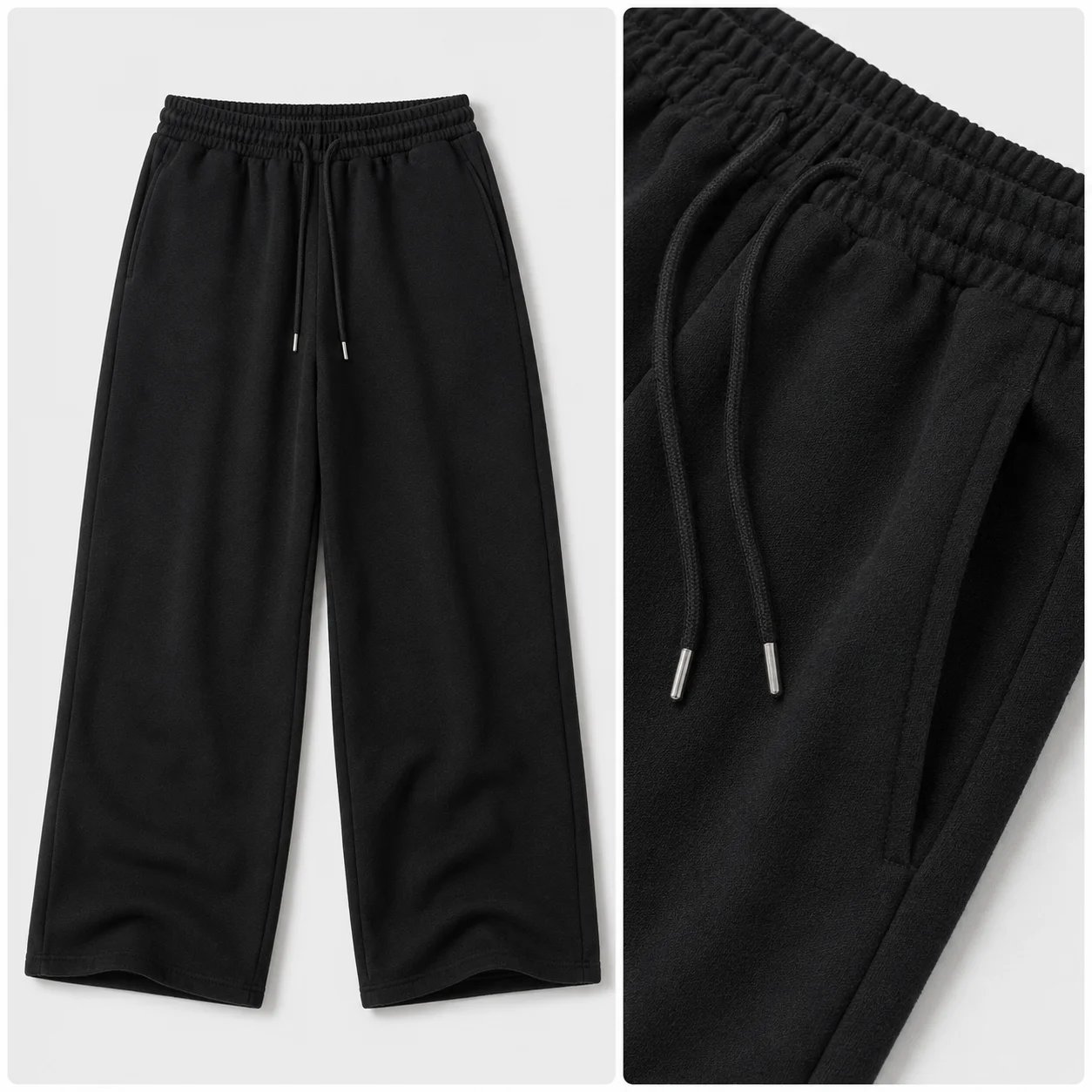 Men's Large Size Oversized Wide-Leg Sweatpants - Loose-Fit Trousers with Elastic Waist Breathable Winter Pants