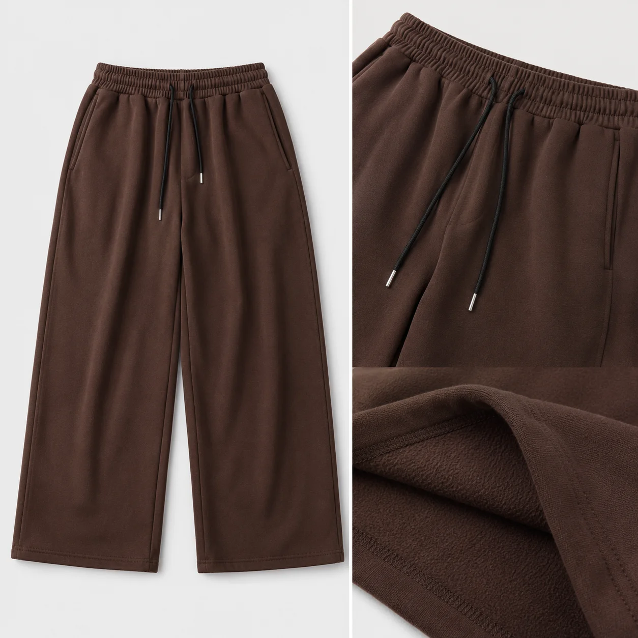 Men's Large Size Oversized Wide-Leg Sweatpants - Loose-Fit Trousers with Elastic Waist Breathable Winter Pants