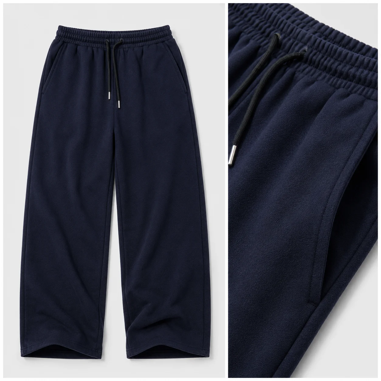 Men's Large Size Oversized Wide-Leg Sweatpants - Loose-Fit Trousers with Elastic Waist Breathable Winter Pants