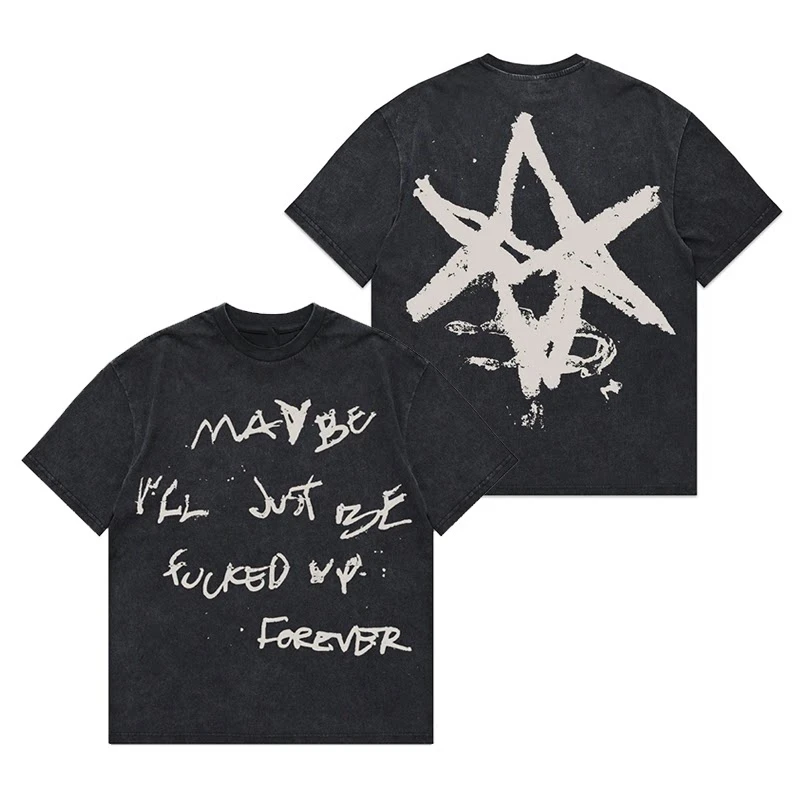 Anime Animation Metal Band Bring Me The Horizon T-Shirt Cotton Graphic Tee Men Women Summer Streetwear