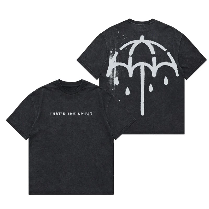 Anime Animation Metal Band Bring Me The Horizon T-Shirt Cotton Graphic Tee Men Women Summer Streetwear