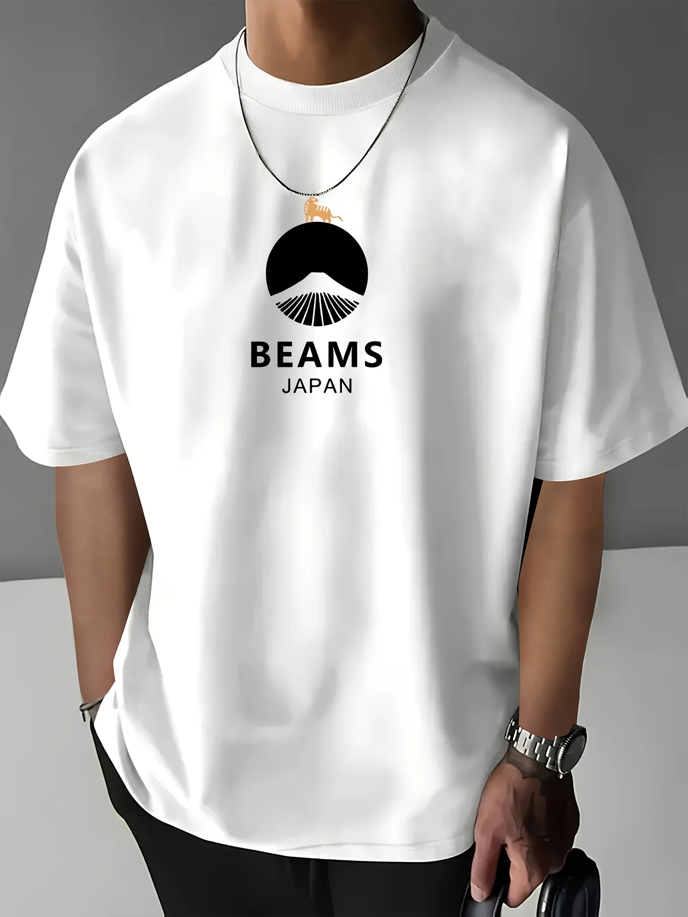 100% Cotton Summer Men's T Shirt Soft Breathable Fabric Fashionable Pattern Printing Versatile Item Suitable Daily Commuting