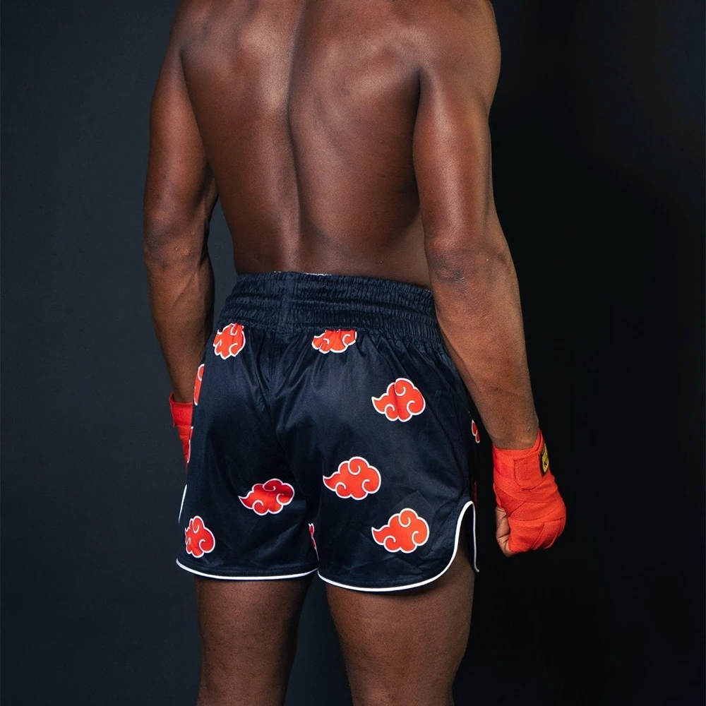 Summer New Red Cloud Muay Thai Shorts Men Oversized Quick-Dry Anime Enthusiast MMA Sport Shorts Octagonal Cage Shorts 