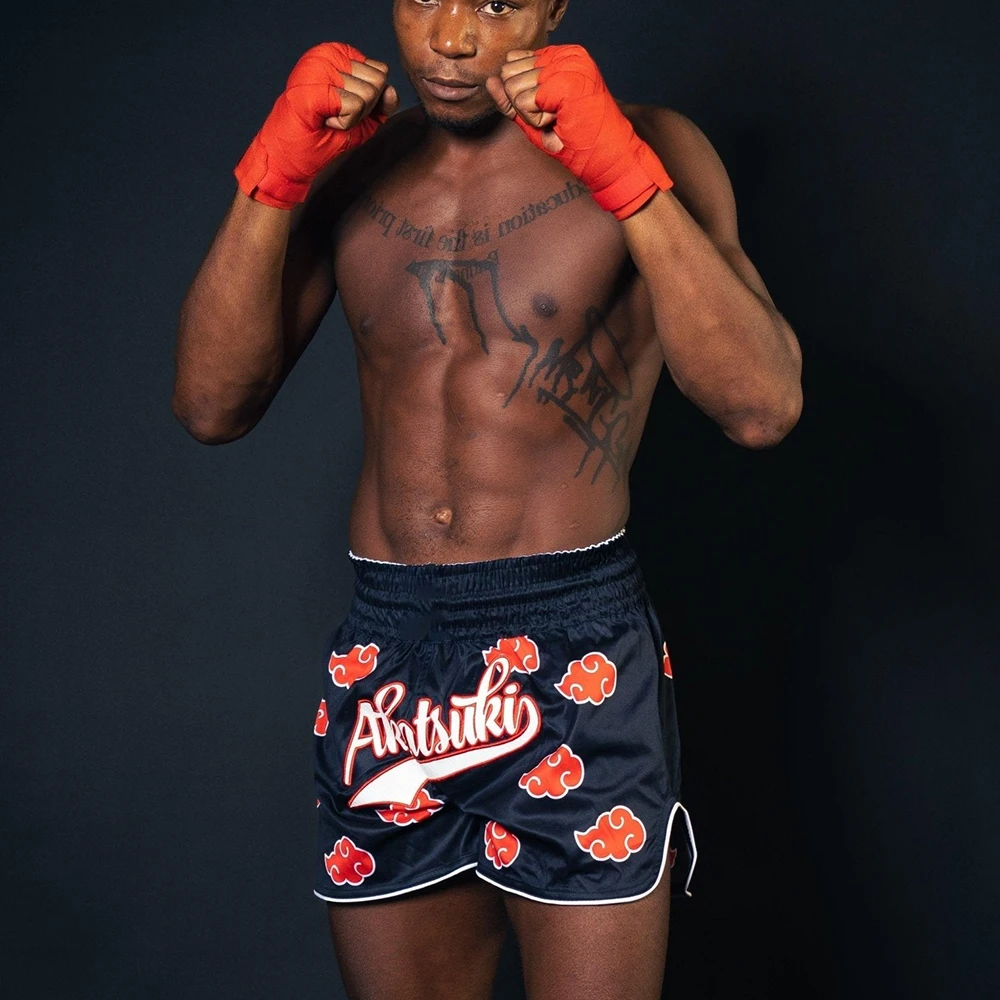 Summer New Red Cloud Muay Thai Shorts Men Oversized Quick-Dry Anime Enthusiast MMA Sport Shorts Octagonal Cage Shorts 