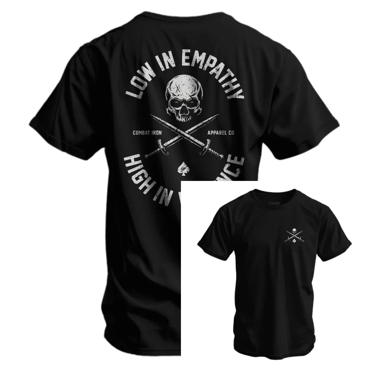 Low in Empathy High in Violence Men's T-Shirt - Combat Iron Military T-shirt - Suitable for Sports Wear Pure Cotton