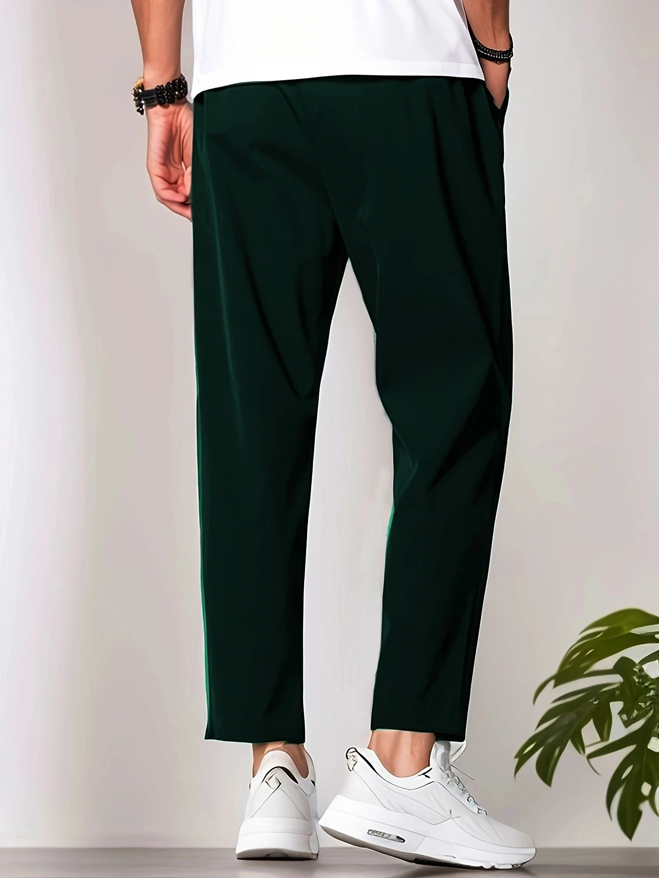 Spring/Summer New Fashion Solid Color Men's Casual Pants Thin SweatPants Quick Drying Cool Sport Jogger Drawstring Pants
