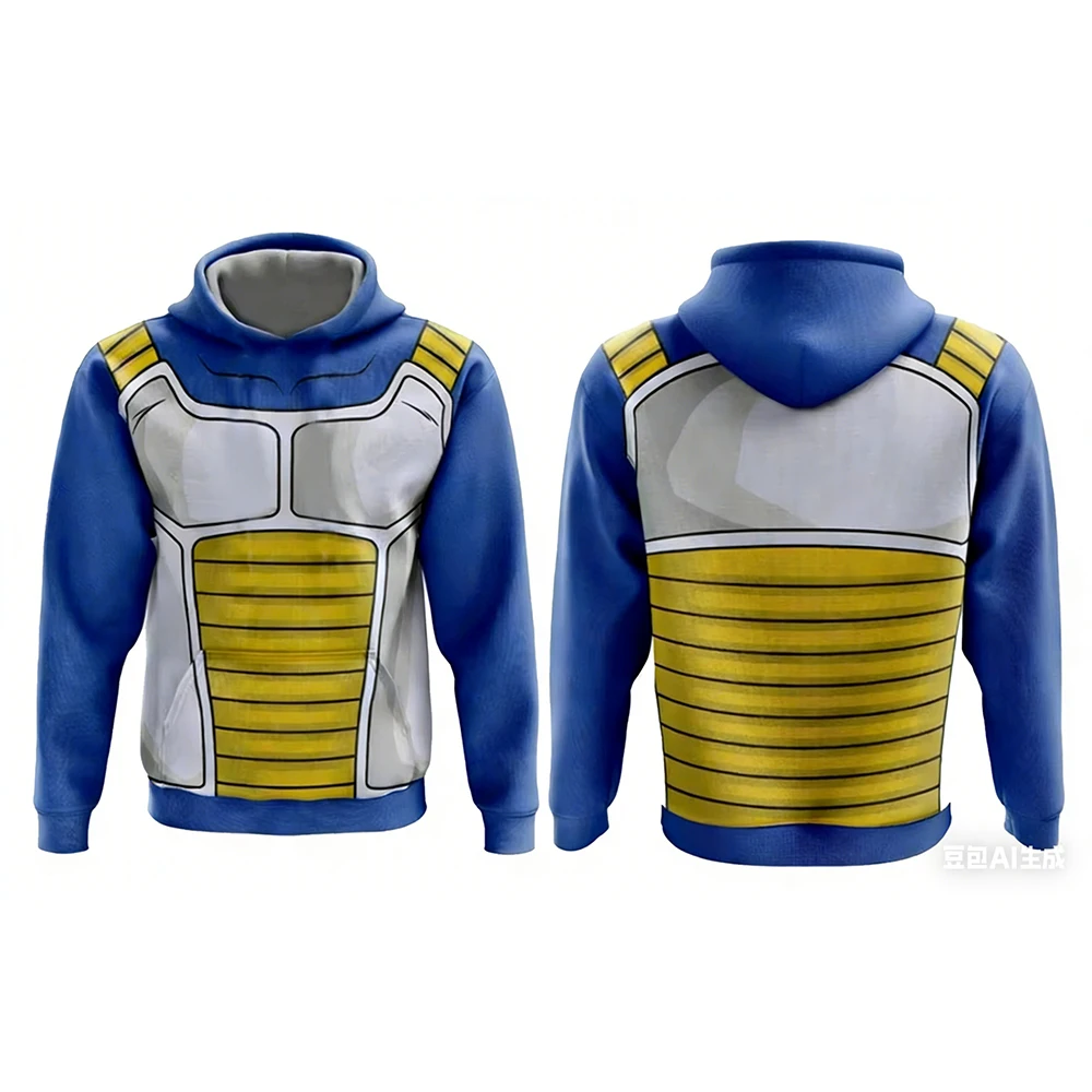 Adult Hoodie Men Sport Sweatshirts Cosplay Set Boys Men Top Casual Pants Autumn Winter Y2K Vegeta Armor Dragon Ball Z Hoodies 