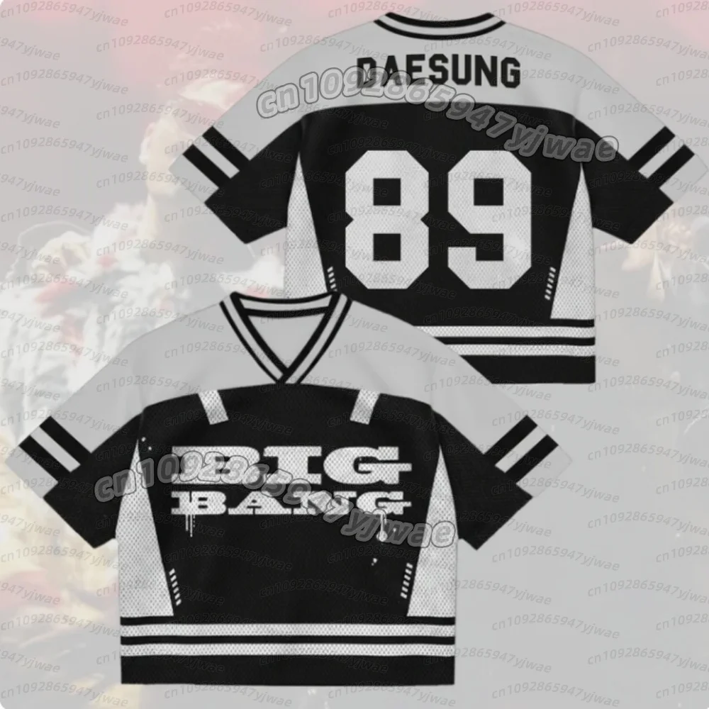 Summer Men Women BigBang 2026 World Tour Mixed Mesh Jersey Gift For Fans Short Sleeve TAEYANG G-DRAGON Fans Men T-Shirt