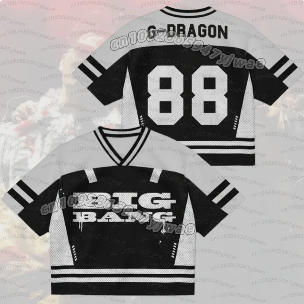 Summer Men Women BigBang 2026 World Tour Mixed Mesh Jersey Gift For Fans Short Sleeve TAEYANG G-DRAGON Fans Men T-Shirt