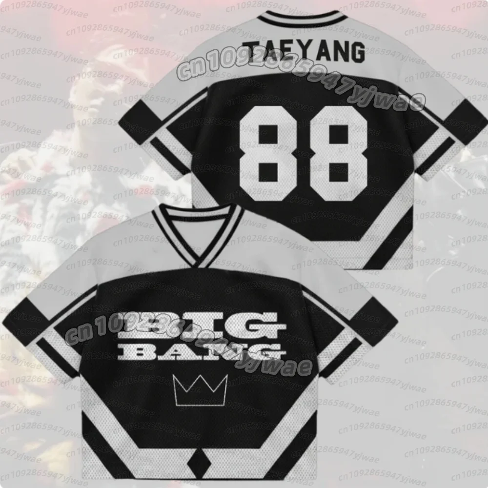 Summer Men Women BigBang 2026 World Tour Mixed Mesh Jersey Gift For Fans Short Sleeve TAEYANG G-DRAGON Fans Men T-Shirt