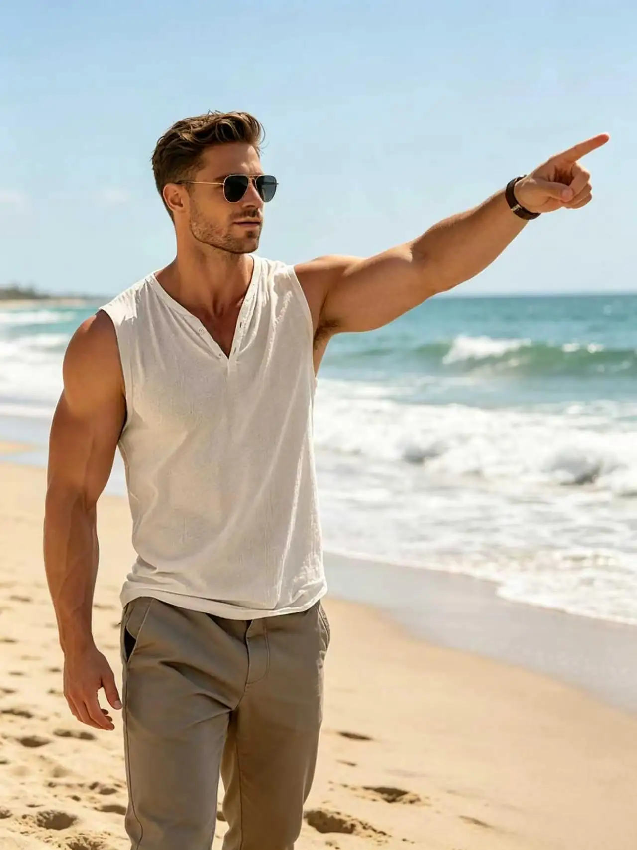 Mens Cotton Linen Henley Sleeveless Tank Top lightweight Breathable Loose Solid Casual Workout Summer Beach Vest 2625