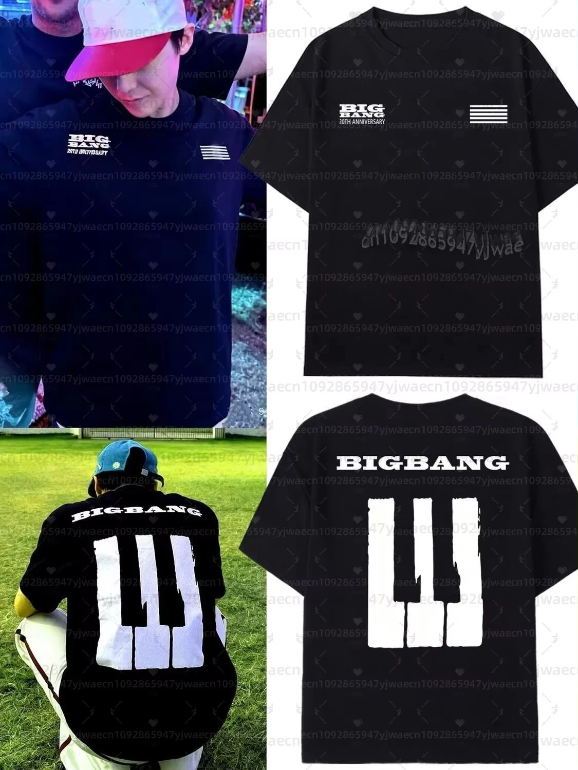 Bigbang 20th Anniversary Concert T-Shirt G-Dragon fans Short Sleeve Unisex women Breathable Sweat Absorbent  t-shirt men hoodies