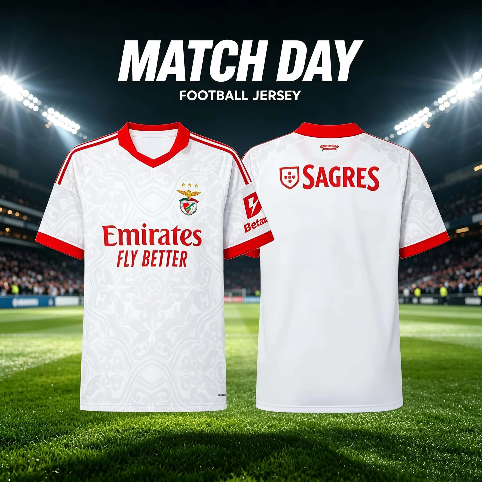 2026-27 New Season Third Away Football Jersey Summer Men Abstract Pattern Benfica Lisboa Soccer Shirt Match Sports Clothing