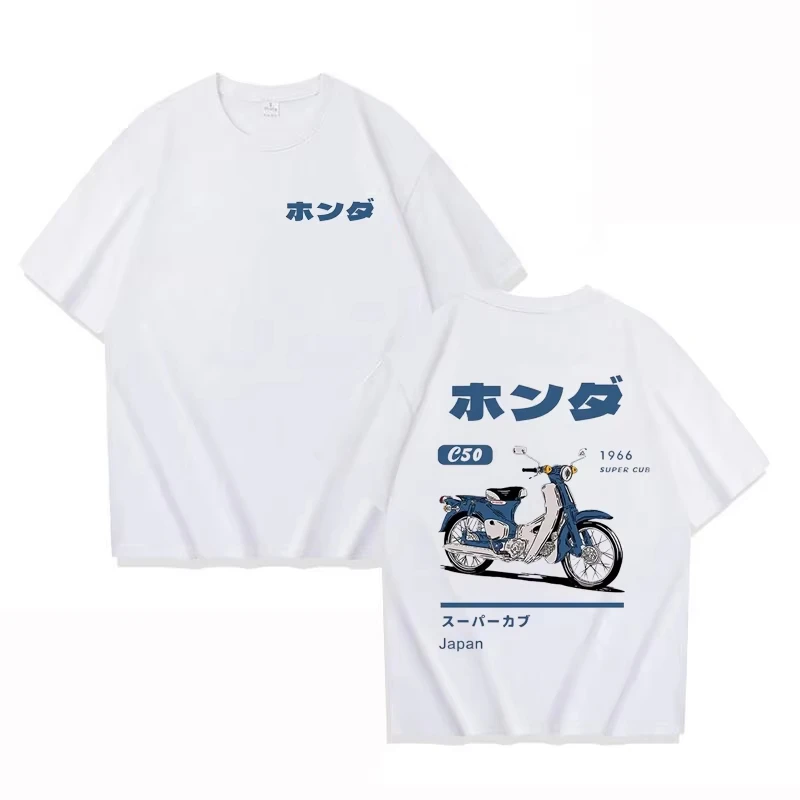 Fashion Loose T-Shirt Retro Summer Cartoon Anime Car Print Unisex Short Sleeve Round Neck Couple's Tee Youth T Shirts