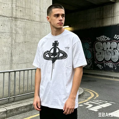 American Retro Print Short Sleeve Women's T-shirt Summer Loose Korean Design BM Style White Top Comfortable Fit round ...
